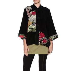 Moonlight Y&S Fashion Design Asian Print Crepe Jacket
